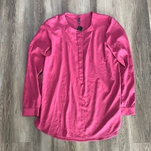 NWT NYDJ the perfect blouse dark pink size medium tunic top 3/4 sleeve